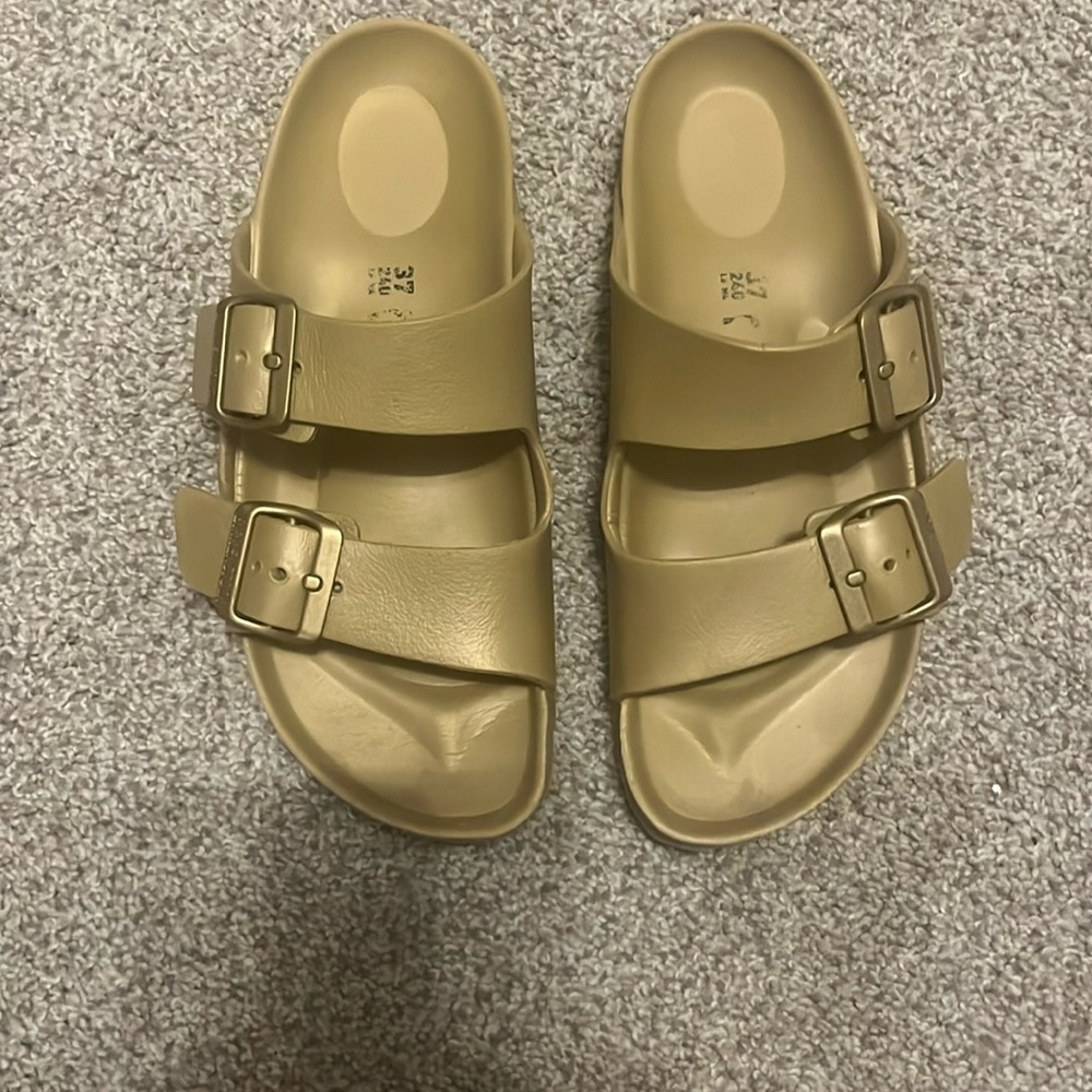 Gold Birkenstocks